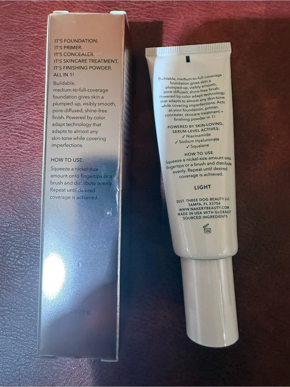 Nakery Beauty Skip the Line Plumping Velvet Liquid Foundation Medium 1.01 oz